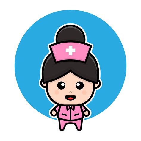 Cute nurse cartoon character 3539595 Vector Art at Vecteezy