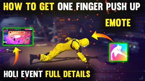 How To Complete Holi Event How To Get One Finger Push Up Emote Holi