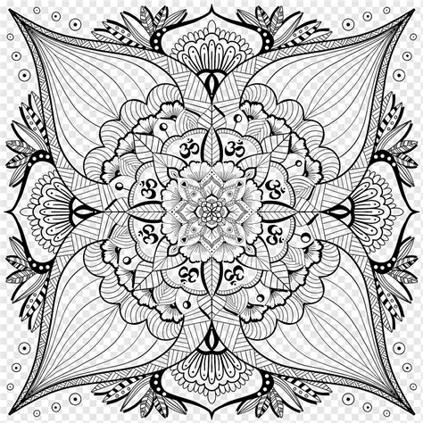 Mandala Flor Floral Espiritual Espirales Cuadro Para Colorear