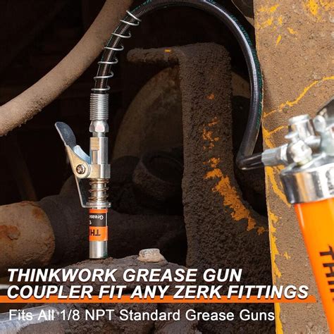 Thinkwork Grease Gun Coupler Grease Gun Tips Strong Lock On