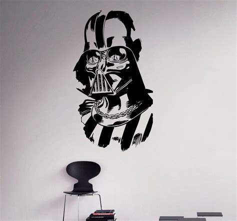 Darth Vader Wall Vinyl Decal Star Wars Wall Sticker Home Etsy