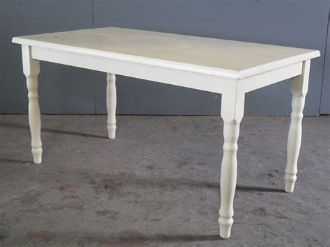 Rectangle Wooden Table In White Artappel