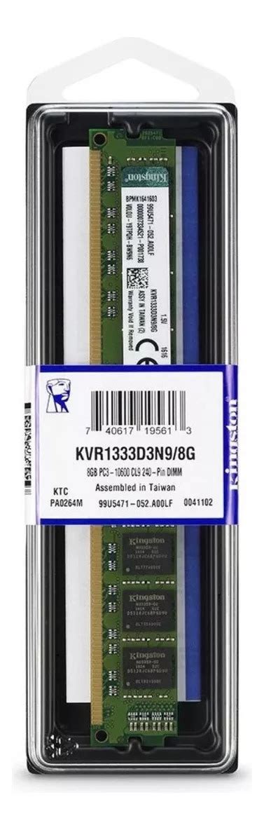 Memoria Ddr Gb Mhz Kvr D N Kingston Blue Distribuidora