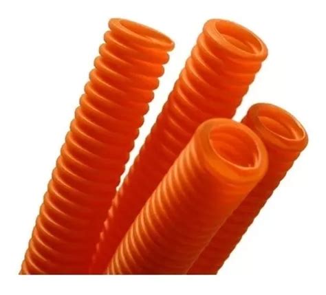 Tubo Poliducto Naranja Flexible 3 4 50 Mts Poliflex 8668