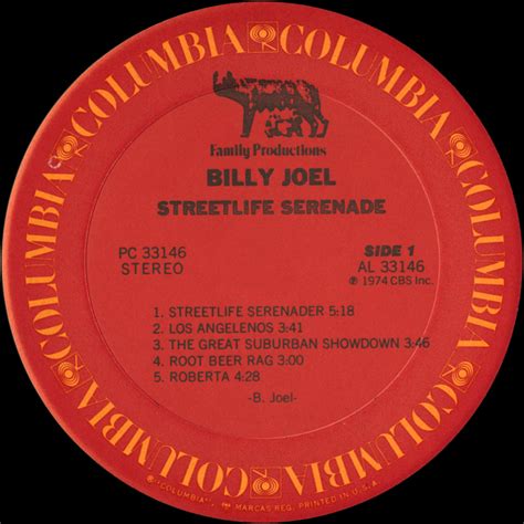 Billy Joel – Streetlife Serenade | Vinyl Album Covers.com