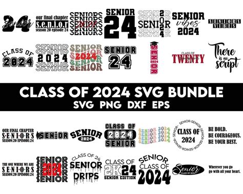 Class Of 2024 Svg Bundle Senior 2024 Svg Graduation Svg Bundle