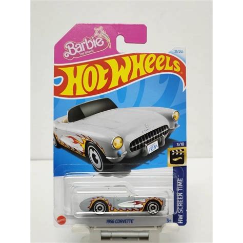 Hot Wheels Corvette Grey Barbie The Movie Hw Screen Time