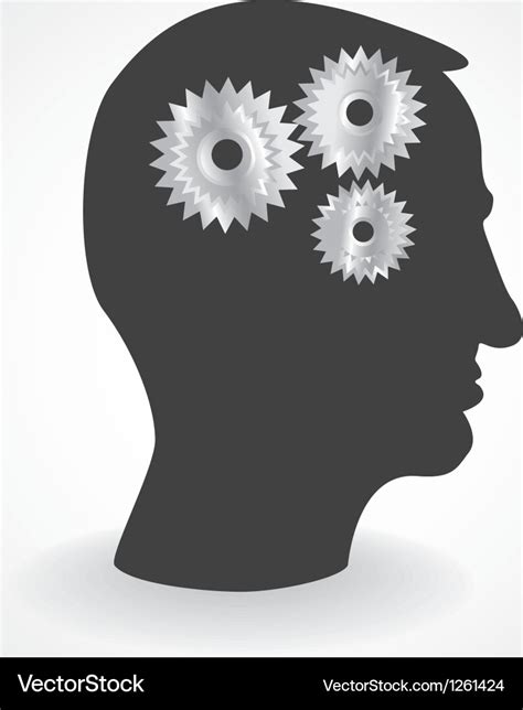 Cogs Or Gears In Human Head Royalty Free Vector Image