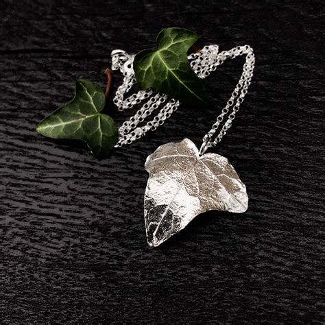 Sterling Silver Ivy Leaf Necklace Element Isle