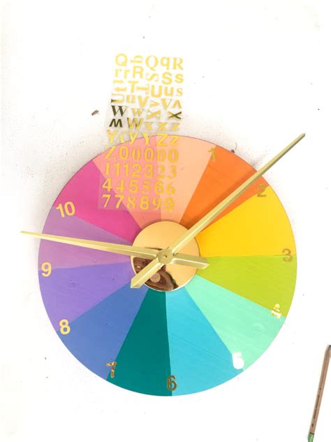 DIY Color Wheel Rainbow Clock - A Kailo Chic Life