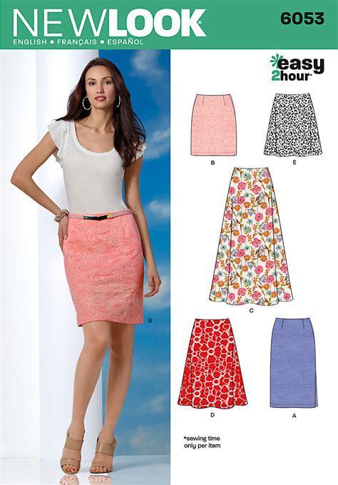 New Look 6053 Misses Skirts