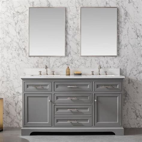 SUDIO Thompson 60 In W X 22 In D Bath Vanity In Gray With Engineered