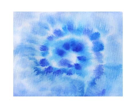 Blue Watercolor Spiral Grunge Tie Dye Pattern Hippie Psychedelic