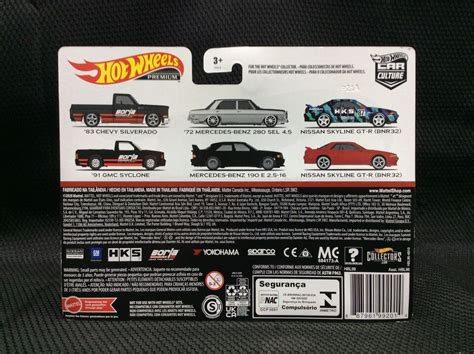 Hot Wheels Borla Silverado Gmc Syclone Pack Set Premium Car