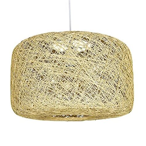 CHUNGYANG Rieten Lantaarn Hanglamp 15 7inch Weven Natuurlijke Rieten