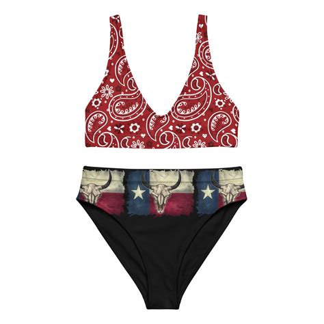 Yeehaw Texas Bandana Red White Blue Bikini Walmart