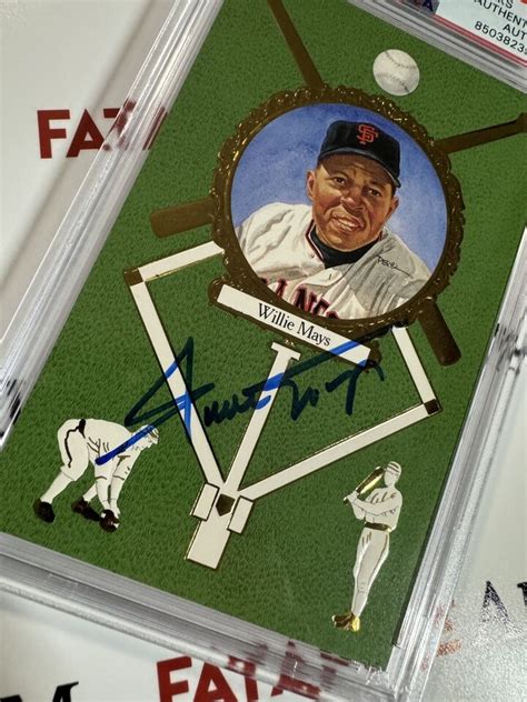 Willie Mays Signed Perez Steele Master Works Psa Dna Slabbed Ebay