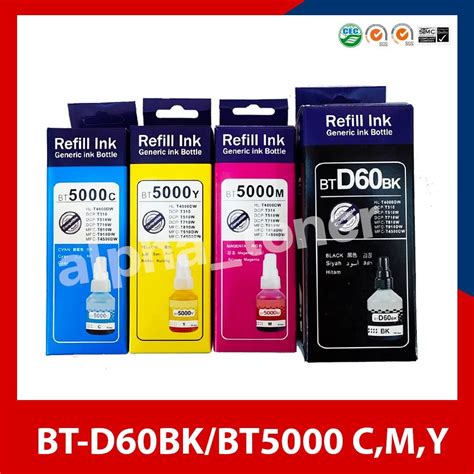 น้ำหมึก Refill Ink รุ่น Bt D60bk Bt5000cmy ใช้กับพริ้นเตอร์อิงค์เจ็ท Shopee Thailand