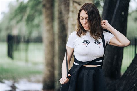 Woman Posing in Rain · Free Stock Photo