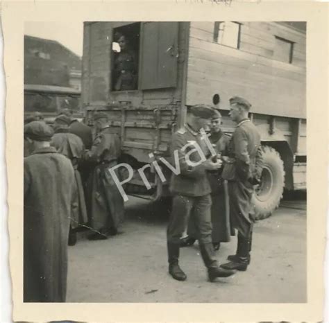 Foto Wk Ii Wehrmacht Lkw Soldaten Uniform Feldk Che H Eur