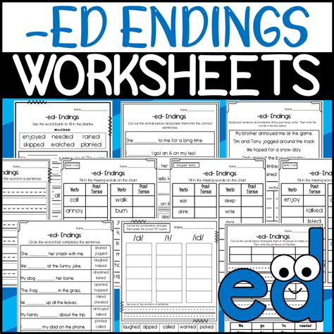 Ed Endings Worksheets Made By Teachers