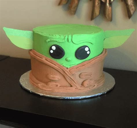 Baby Yoda Birthday Cake Ideas Images Pictures Star Wars Birthday