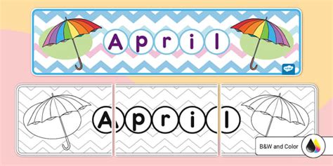 Months Of The Year April Banner Lehrer Gemacht Twinkl