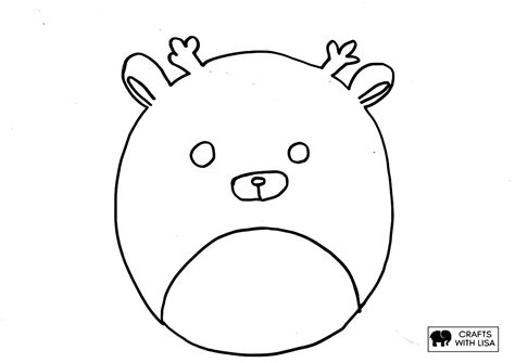 Squishmallows Deer Coloring Page Crafts With Lisa