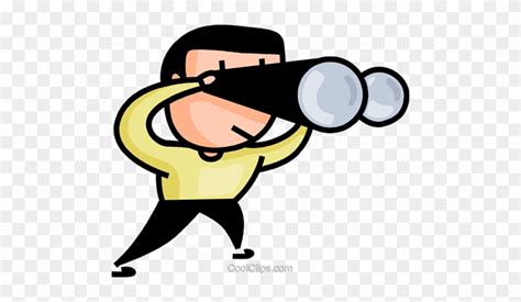 Free Clipart Man Looking Through Binoculars Image