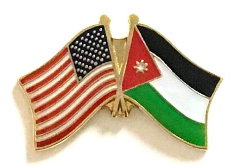 Jordan World Flag Lapel Pin Country Friendship Brooch World Flag Pins