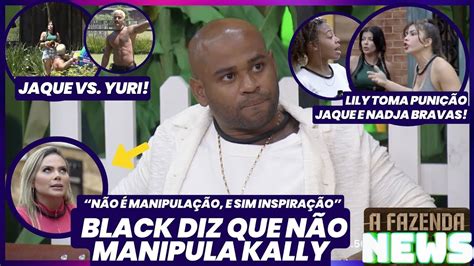 A Fazenda 15 Black diz que não manipula Kally Jaque e Nadja reagem a