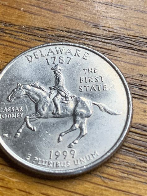 Delaware 1787 Caesar Rodney The First State 1999 State Quarter Etsy