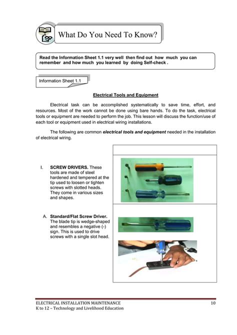 K To Electrical Learning Module Pdf