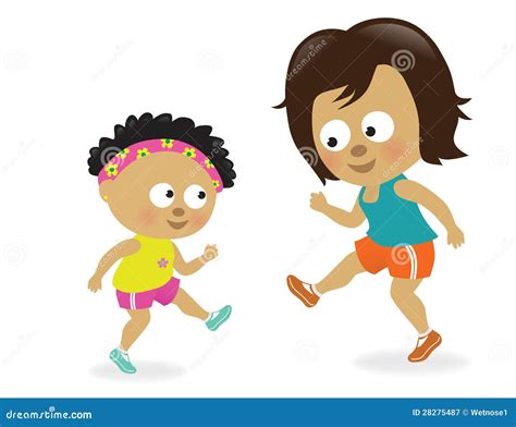 Mother And Daughter Exercising Stock Vector Illustration Of Female