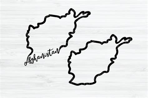 Afghanistan Outline SVG, Afghanistan Vector, Afghanistan Design ...