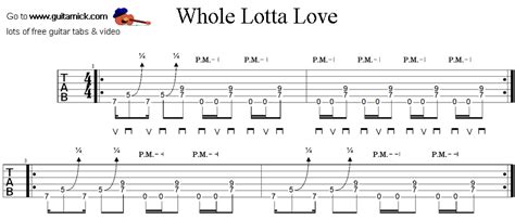 Whole Lotta Love Led Zeppelin Guitar Tab Whole Lotta Love Guitar