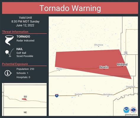 Nws Tornado On Twitter Tornado Warning Including Midland Sd And