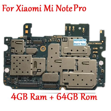 Tested Full Work Original Unlock Motherboard For Xiaomi Mi Note Pro