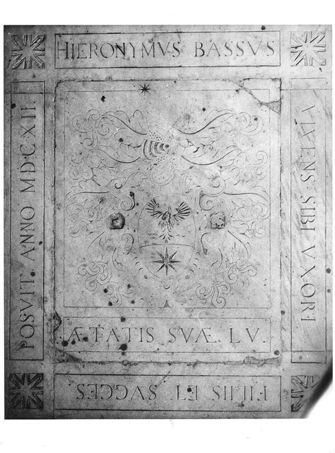 Lapide Commemorativa Opera Isolata Bottega Lombarda Sec Xvii