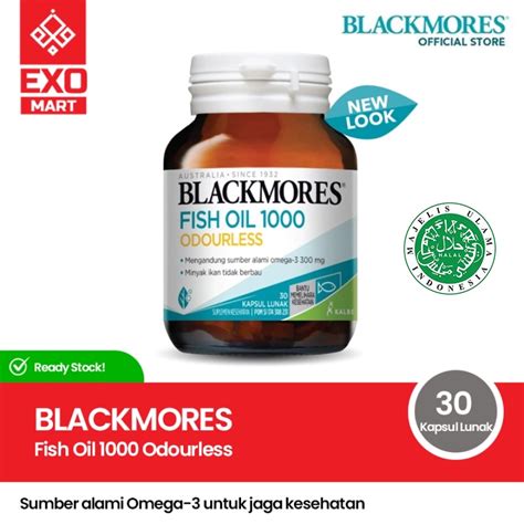 Jual Blackmores Fish Oil 1000 Mg Odourless Fishoil 30 Kapsul Lunak