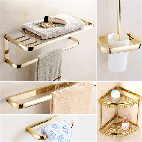 Polished Brass Bathroom Accessories Gold Luxury Unique Modern