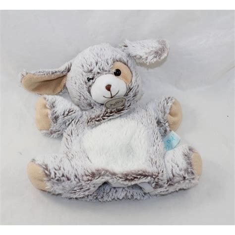 Doudou Marionnette Chien Baby Nat Les Flocons Chin Marron Blanc B