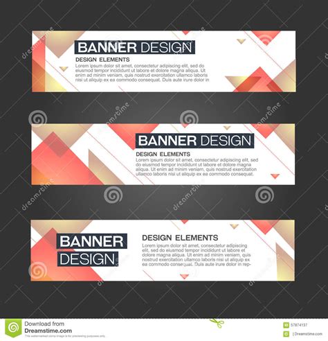 Abstract Banner Design Stock Vector Illustration Of Collection 57874137