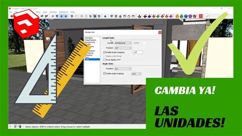 Sketchup Como Cambiar La Unidad De Medida Master Sketch Youtube