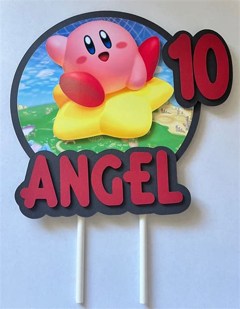 Kirby Theme Cake Topper - Etsy