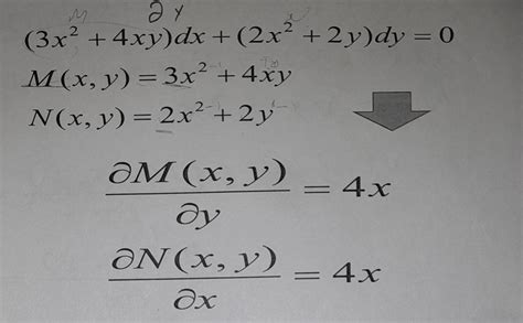 Solved 3x2 4xy Dx 2x2 2y Dy 0 M X Y 3x2 4xy