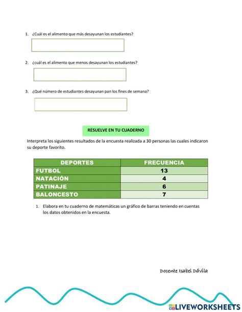 Gráficos De Barra Interactive Worksheet Live Worksheets