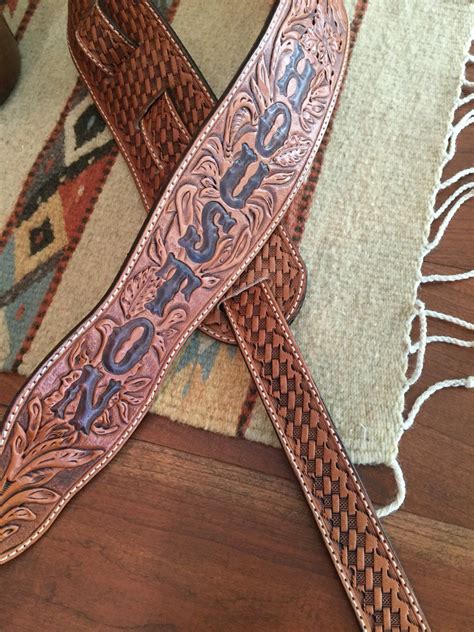 Beautiful Personalized Floral Tooled Hermann Oak Leather Etsy