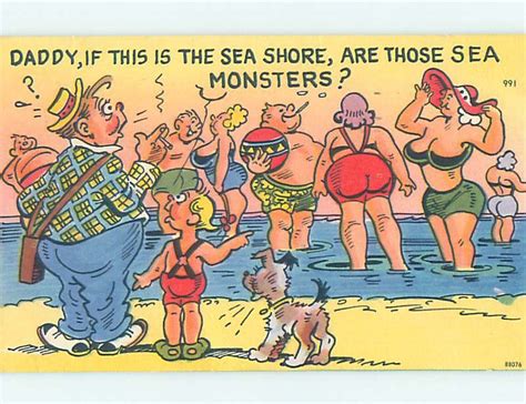 Linen Ish Risque Boy Points To Busty Woman In Bikini At Beach Hl Topics Risque Women