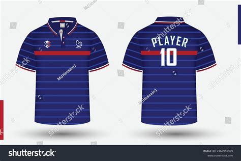 France Football Team Jersey Design Along Stock Vector (Royalty Free ...